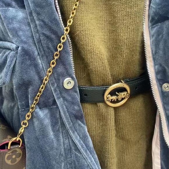 NWT ‼️‼️Coach Horse and Carriage BUCKLE BELT Off black 25mm - Picture 5 of 5